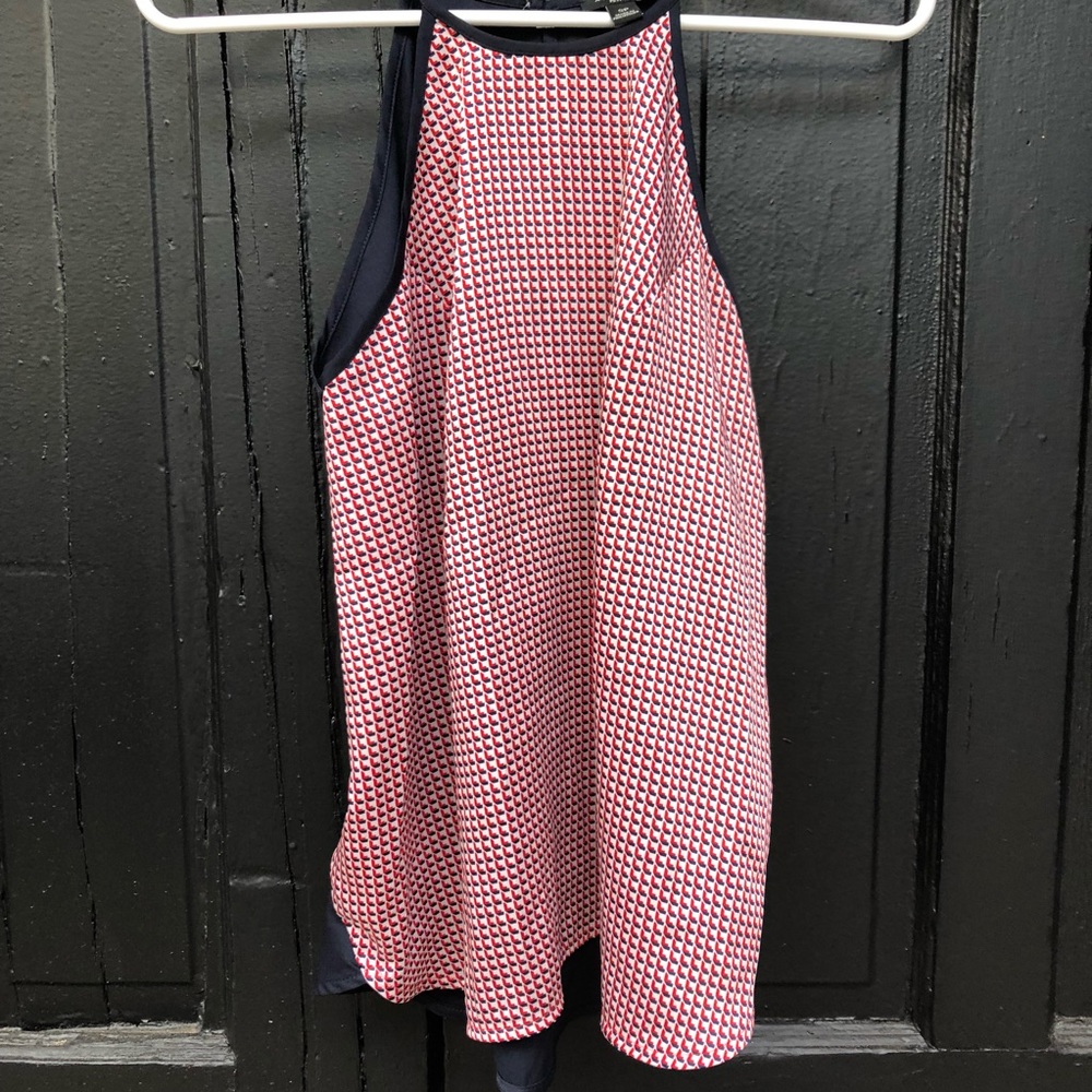 high neck silk top